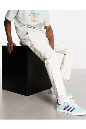 JACK & JONES Intelligence Chris relaxed fit carpenter jeans in ecru