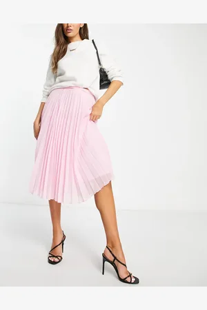 Pink pleated skirt 5xl sale