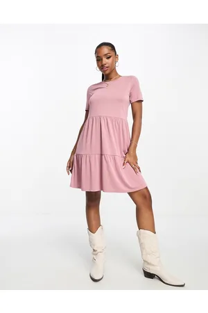VERO MODA Smock mini dress in dusty rose