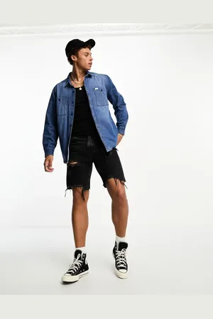 Lee Long sve denim shirt in mid