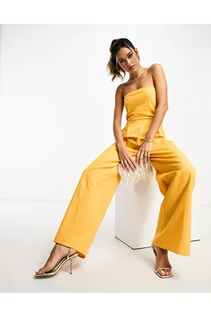 Pretty Lavish Bandeau jumpsuit with pockets in
