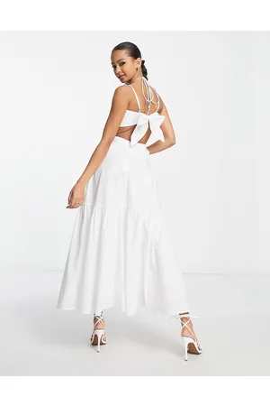 Bardot Cut-out flowing midaxi dress in ivory