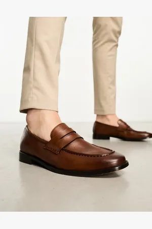 ASOS Loafers in tan polished leather