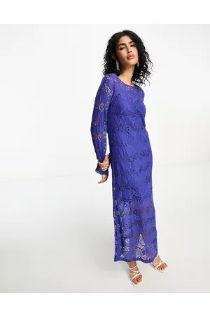 Y.A.S Y.A.S lace maxi dress in ultra deep