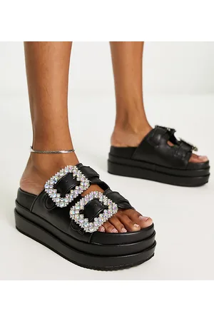 Public Desire Lozzy embellished flatforms in pu