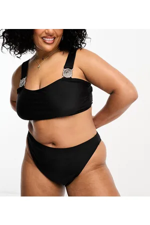 Brave Soul Plus high waist bikini bottom in