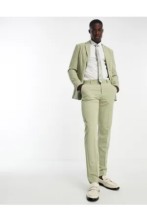 Only & Sons Slim fit suit trousers in dusty olive