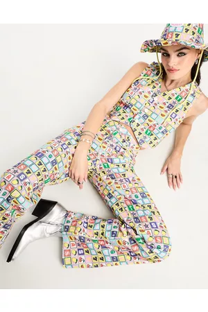 Easy Tiger High waist wide leg jeans in jackpot denim co-ord