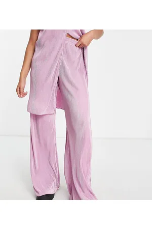 NaaNaa Plisse trouser co-ord in lilac