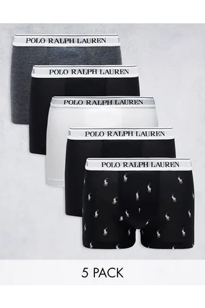 Ralph Lauren 5 pack in grey white with all over pony logo