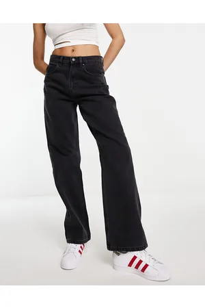 JDY High waisted wide leg jeans in dark