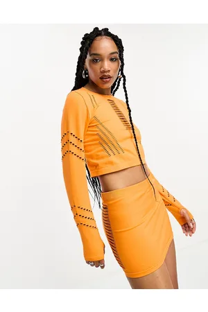 ONLY Seamless cut out mini skirt co-ord in