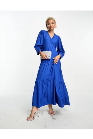 Y.A.S Y.A.S dobby jacquard cut out maxi dress in bright