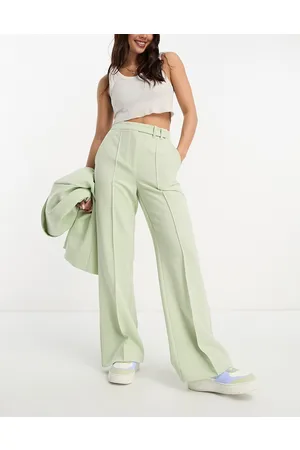 Miss Selfridge Slouchy co-ord oversized tailored wide leg in sage - LGREEN - LGREEN