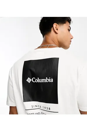 Columbia Cavalry Trail back print T-shirt in yellow Exclusive to ASOS