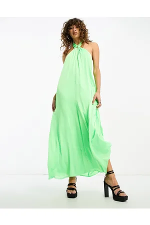ONLY Halterneck maxi dress in bright