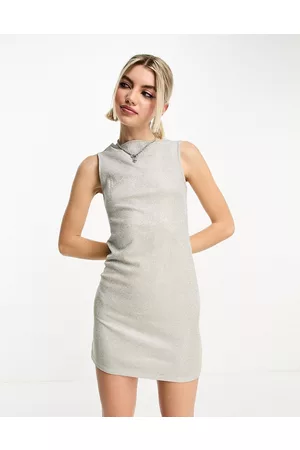 COLLUSION Glitter vest mini dress in