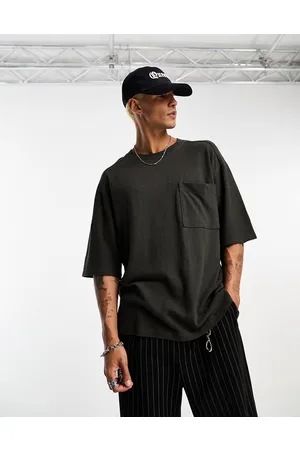 Weekday Boxy fit linen blend t-shirt in off