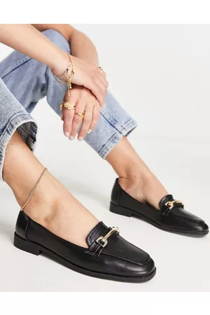 ASOS Verity loafer flat shoes with trim in