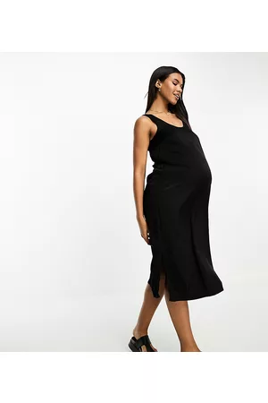 Mama;licious Mamalicious Maternity satin midi dress in
