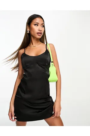NaaNaa Satin a-line cami mini dress in