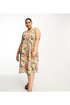 Yours Cami midi dress in floral print