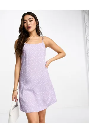 Monki Cami mini dress in lilac ditsy print