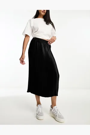 VERO MODA Satin midi skirt in