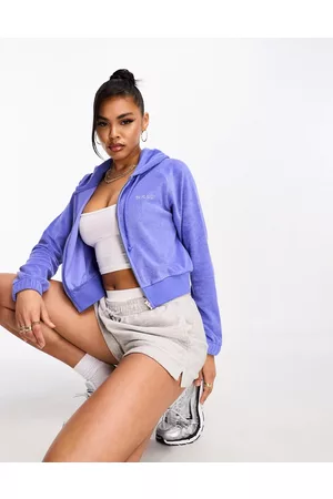 Nicce London Viste towelling crop hoodie in