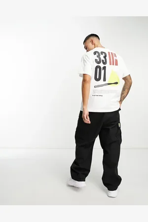 G-Star 3301 oversized flame back print t-shirt in