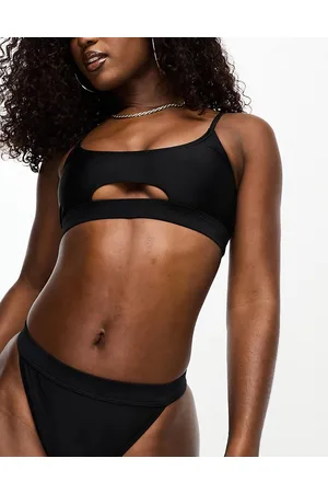South Beach Mix and match cut out crop bikini top in