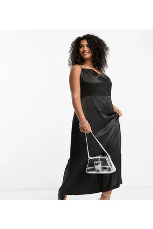 Urban Threads Satin midi dress in