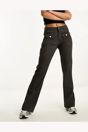 Daisy Street Fit and flare cargo trousers in charcoal