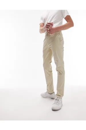 Topman Smart slim chino trousers in stone