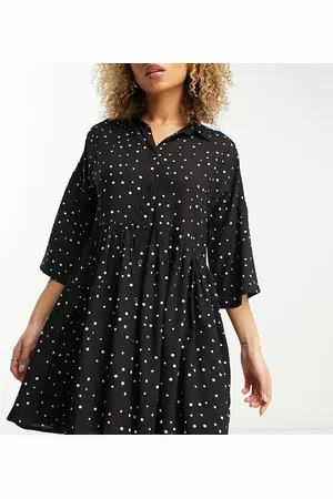 Esmée Esmee Exclusive oversized beach mini summer dress in polka dot