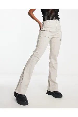 Daisy Street Flare cargo trousers in stone