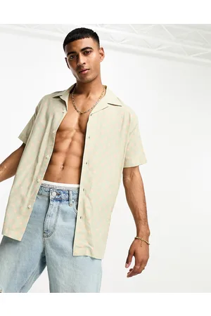 SELECTED Revere collar shirt in sage
