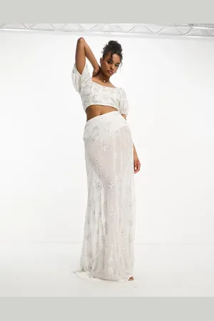 Miss Selfridge Premium embellished sheer maxi skirt