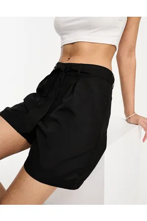 Threadbare Linen look tie waist shorts in