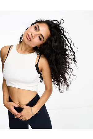 ASOS Crop vest with curved hem in active rib