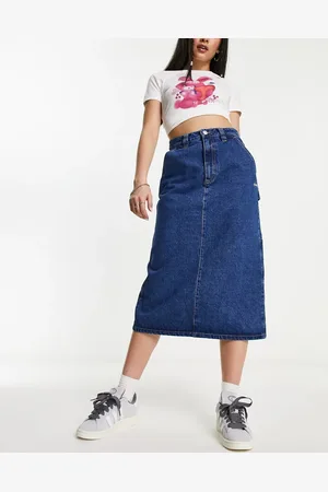 Obey Juniper midi denim skirt in