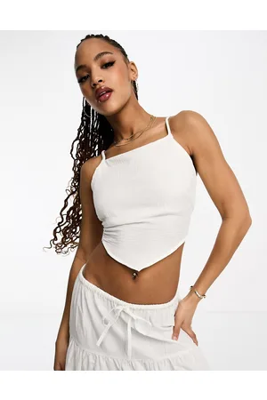 VERO MODA Square neck hanky top with tie back in