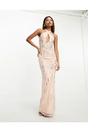 Starlet Halterneck maxi dress in embellishment