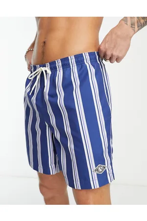 PACSUN Dusty stripe swim shorts in