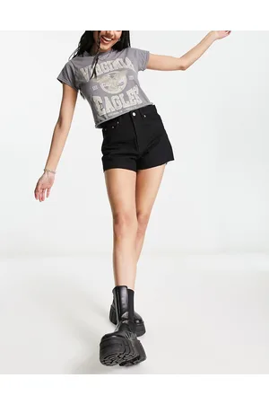 Dr Denim Skye denim shorts with raw hem in