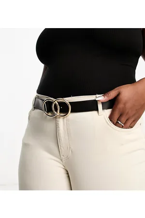 ASOS DESIGN wide multi strap buckle waist belt in black