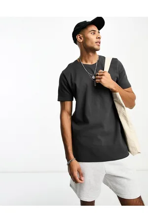 Brave Soul Oversized waffle t-shirt in charcoal