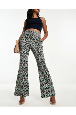 Twisted Tailor Bonded lace suit flare trouser in
