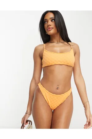 PACSUN Positano terry tank bikini top co-ord in