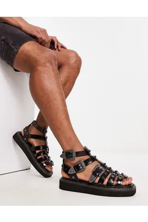 ASOS Chunky gladiator sandals in leather with western detailing